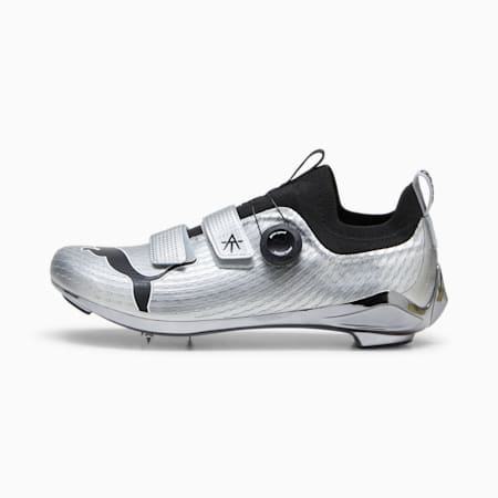 PWRSPIN x ALEX TOUSSAINT Indoor Cycling Shoes, Matte Silver-PUMA Black, small