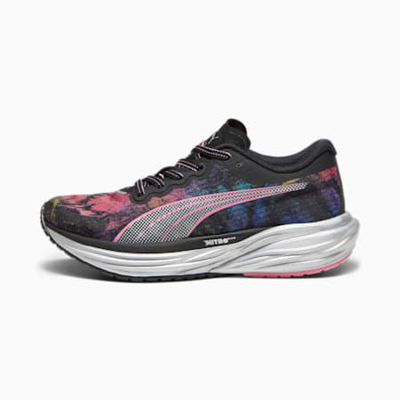 Deviate NITRO 2 'Marathon Series' Women's Running Shoes, PUMA Black-Strawberry Burst-Yellow Blaze, small-AUS