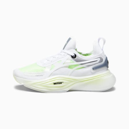 PWR NITRO SQD Women's Training Shoes, PUMA White-Speed Green, small-AUS