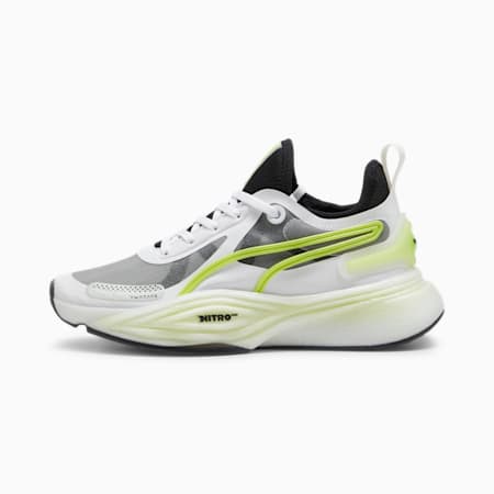 Sepatu Training Wanita PWR NITRO Squared, PUMA White-PUMA Black-Lime Pow, small-IDN