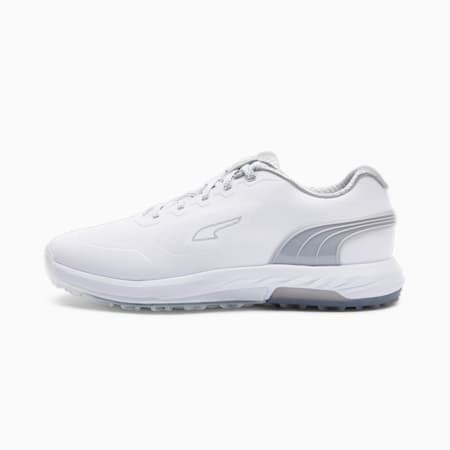 Alphacat Nitro golfschoenen voor heren, PUMA White-Flat Light Gray-PUMA Silver, small