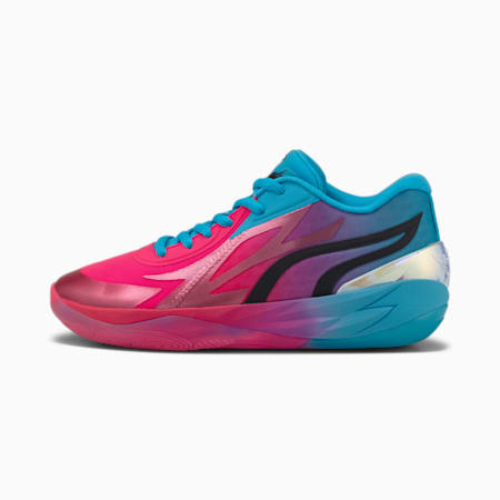 MB.02 Lo Imbalance Unisex Basketball Shoes, Fluro Pink Pes-Bright Aqua-PUMA Black, small-AUS