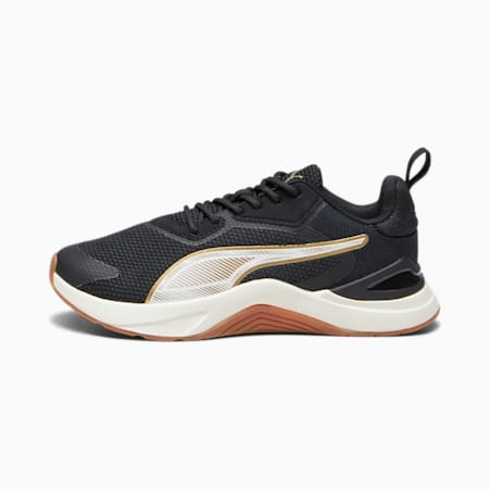 Infusion Premium Women's Training Shoes, PUMA Black-Warm White-PUMA Gold, small-AUS