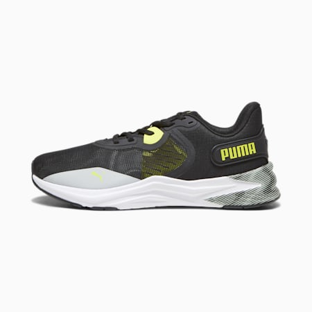 Disperse XT 3 Hyperwave Unisex Training Shoes, Ash Gray-PUMA Black-Yellow Burst-PUMA White, small-AUS