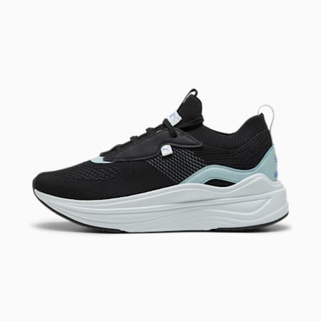 Zapatillas de running Softride Stakd para mujer, PUMA Black-Turquoise Surf-Dewdrop-Blue Skies, small