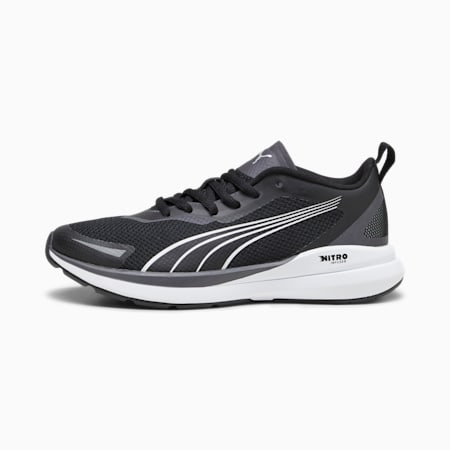 PUMA Kruz NITRO Youth Sneakers, PUMA Black-PUMA White-Dark Coal-PUMA Silver, small