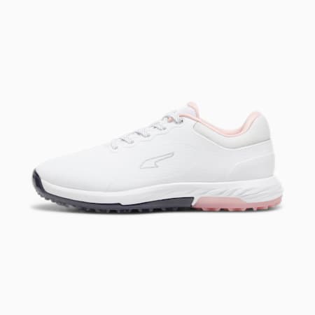 Alphacat NITRO™ golfschoenen voor dames, PUMA White-Deep Navy-Peach Smoothie, small