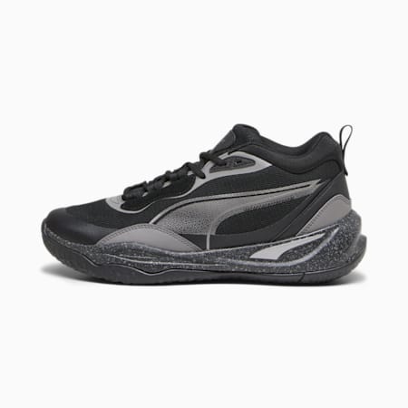 Playmaker Pro Trophies Basketball Shoes, Puma Aged Silver-Cast Iron-PUMA Black, small-PHL