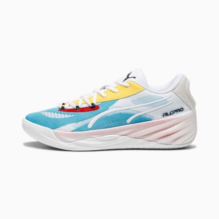 All-Pro NITRO Basketball Shoes, PUMA White-Pelé Yellow-Bright Aqua, small-PHL