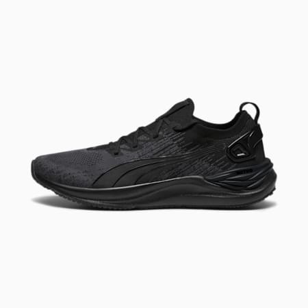 Electrify NITRO 3 Knit Running Shoes, PUMA Black-Strong Gray, small-SEA