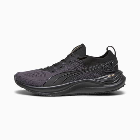 Electrify NITRO 3 Knit Women's Running Shoes, PUMA Black-Strong Gray, small-AUS