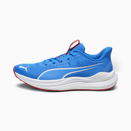 Reflect Lite Running Shoes - Youth 8-16 years, Ultra Blue-PUMA White-For All Time Red, small-NZL