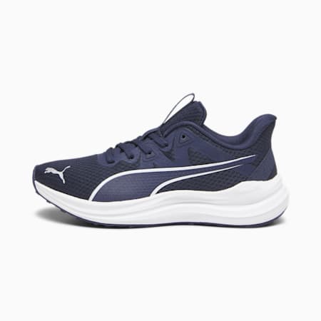 Chaussures de running Reflect Lite Enfant et Adolescent, PUMA Navy-PUMA White-PUMA Silver, small