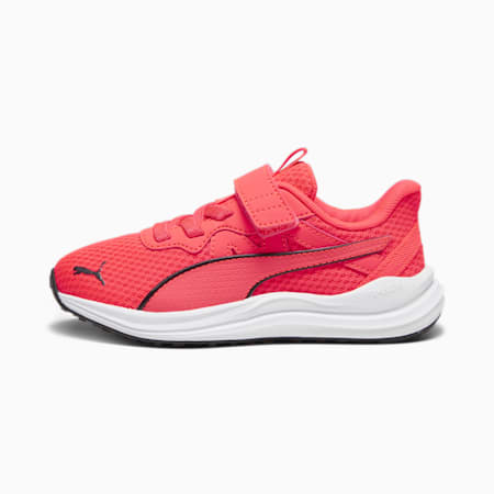 Reflect Lite Running Shoes - Kids 4-8 years, Fire Orchid-PUMA Black-PUMA White, small-AUS