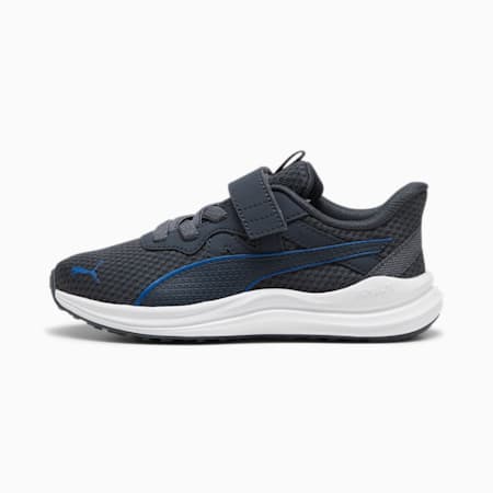 Reflect Lite Kids' Running Shoes, Strong Gray-Cobalt Glaze-PUMA Black, small