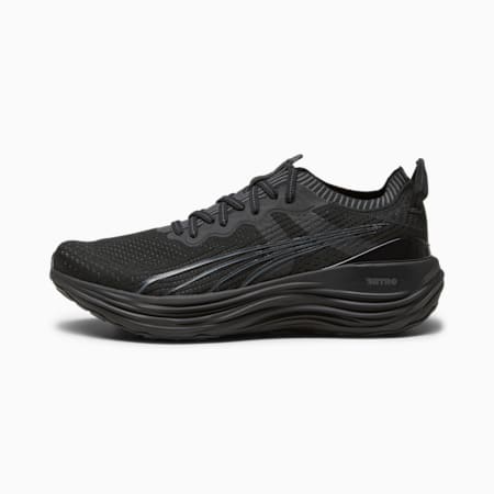ForeverRun NITRO Knit Men's Running Shoes, PUMA Black-Shadow Gray, small-THA