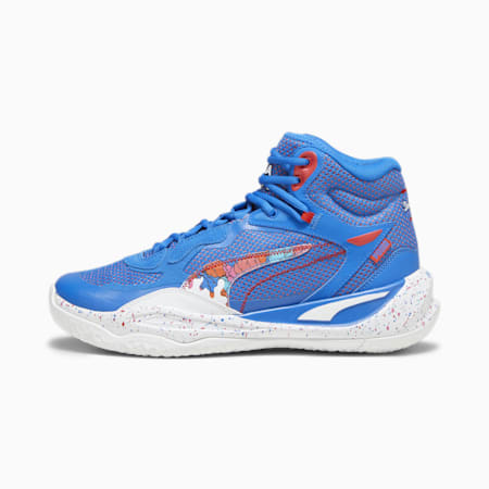 Sepatu Basket Playmaker Pro Mid Dylan, Bluemazing-For All Time Red, small-IDN