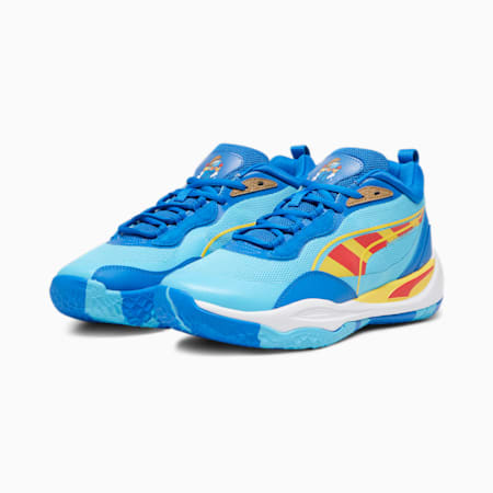 PUMA x THE SMURFS Playmaker Pro Basketball Shoes, PUMA Team Royal-For All Time Red, small