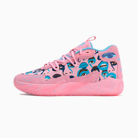 MB.03 Kid Super basketbalschoenen, Pink Lilac-Team Light Blue, small