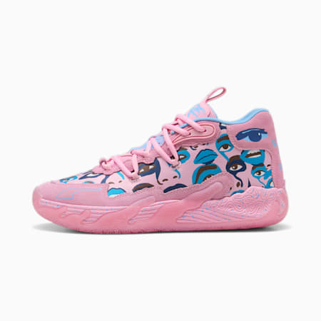 PUMA x LAMELO BALL x KIDSUPER MB.03 Men's Basketball Shoes, Pink Lilac-Team Light Blue, small