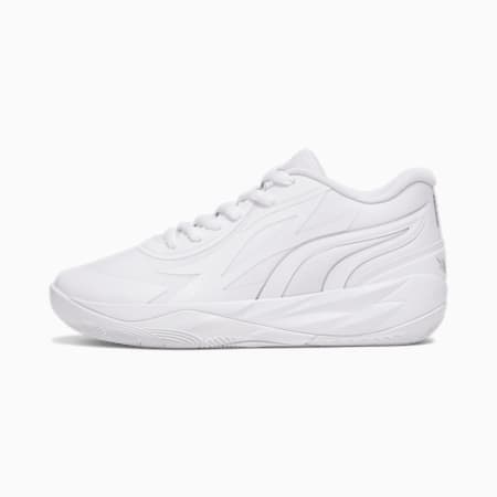 MB.02 Lo Basketball Shoes - Youth 8-16 years, PUMA White-PUMA Silver, small-AUS