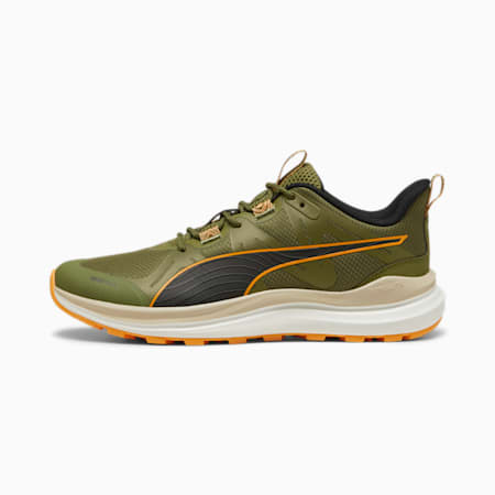 Reflect Lite Men's Trail Running Shoes, Olive Green-Putty-Clementine, small
