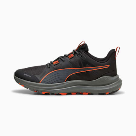 Sepatu Lari Reflect Lite Trail, PUMA Black-Flame Flicker, small-IDN