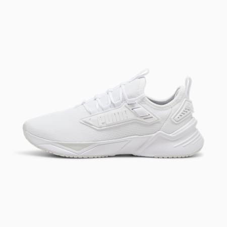 Retaliate 3 Unisex Running Shoes, PUMA White-Feather Gray-PUMA Black, small-NZL