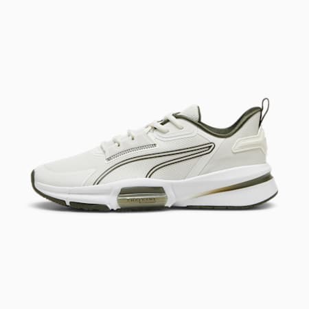 Sepatu Olahraga Pria PWRFrame TR 3, Vapor Gray-Dark Olive-PUMA White, small-IDN