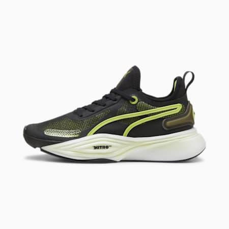 Sepatu Olahraga Wanita PWR NITRO™ SQD, PUMA Black-Lime Squeeze-Lime Pow, small-IDN