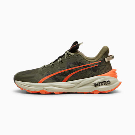 Fast-Trac NITRO™ 3 Trail Running Shoes Men, Dark Olive-Flame Flicker-Desert Dust, small-SEA