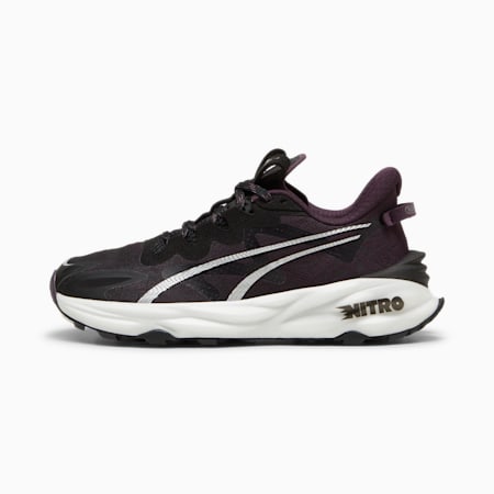 รองเท้าวิ่งเทรลผู้หญิง Fast-Trac NITRO™ 3 Trail, PUMA Black-Midnight Plum-PUMA White, small-THA