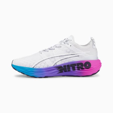 ForeverRun NITRO SUNSET Men's Running Shoes, PUMA White-Luminous Blue-Electric Orchid, small-AUS
