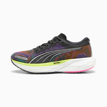 Deviate NITRO™ 2 hardloopschoenen voor dames, PUMA Black-Lime Pow-Poison Pink, small