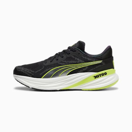 Magnify NITRO™ 2 Running Shoes Men, PUMA Black-Lime Pow, small-THA