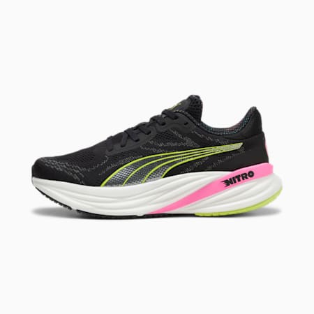 Magnify NITRO™ 2 Women's Running Shoes, PUMA Black-Lime Pow-Poison Pink, small-THA