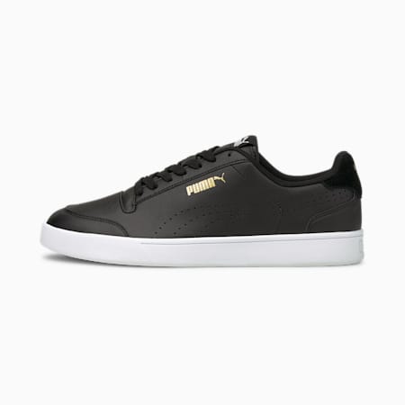 Shuffle Perforated Trainers, Puma Black-Puma Team Gold-Puma White, small-THA