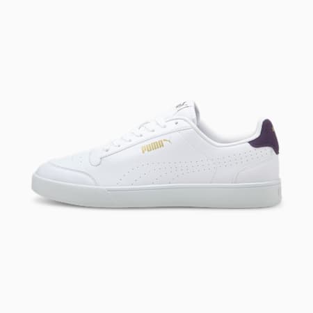 Sepatu Trainer Shuffle Perforated, Puma White-Sweet Grape-Puma Team Gold, small-IDN