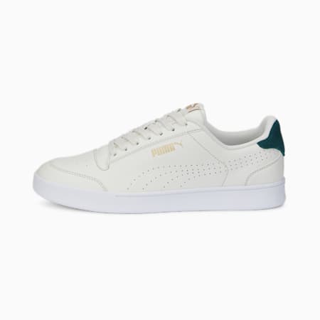 Shuffle Perforated Trainers, Vaporous Gray-Varsity Green-Puma Team Gold, small-SEA