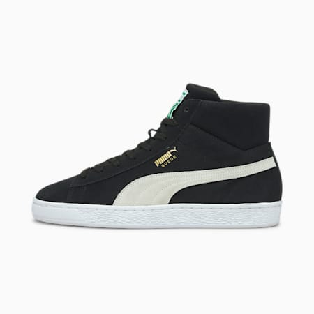 Suede Mid XXI Sneakers, Puma Black-Puma White-Amazon Green, small