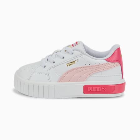 Cali Star AC Babies' Trainers, Puma White-Almond Blossom-Sunset Pink, small