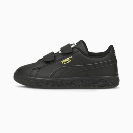 Basket Classic XXI Kids' Sneakers, Puma Black-Puma Black, small-AUS