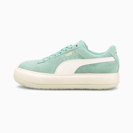 Suede Mayu Women's Trainers, Eggshell Blue-Marshmallow, small-PHL