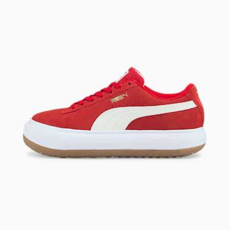 Suede Mayu Women's Trainers, High Risk Red-Puma White-Gum, small-GBR