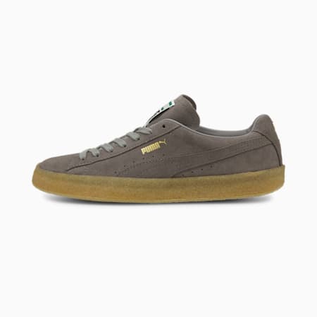 Suede Crepe Trainers, Steeple Gray-Steeple Gray, small