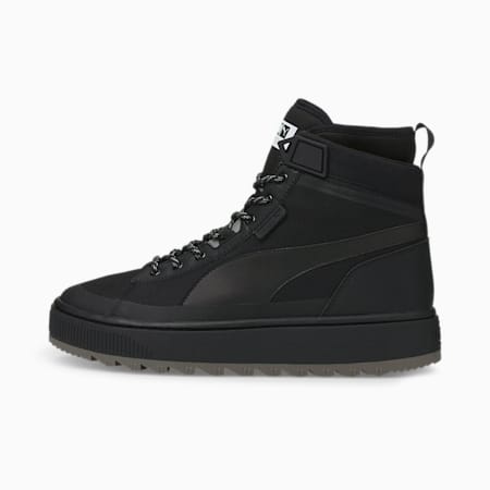 Suede Winter Mid Trainers, Puma Black-Steeple Gray, small
