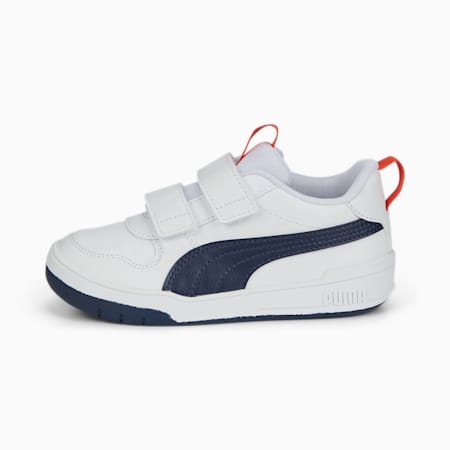 Multiflex SL V Kids' Trainers, Puma White-Peacoat-Puma Red, small-SEA