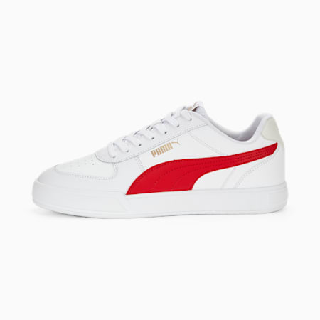 Caven Trainers, PUMA White-For All Time Red-PUMA Gold, small