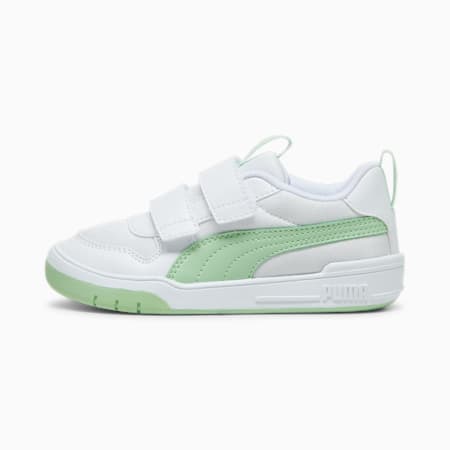 Multiflex Mesh V Little Kids' Sneakers, PUMA White-Pure Green, small
