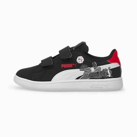 Smash v2 Lil PUMA V Kids' Trainers, Puma Black-Puma White, small-SEA